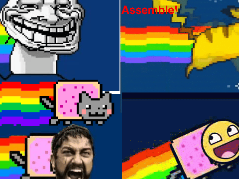 nyan cats assemble! remix remix