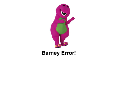 barney error scratch