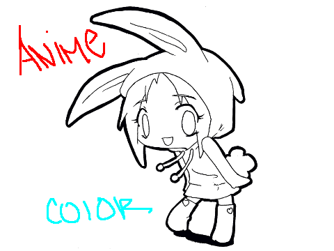 Chibi Anime Coloring Contest entry on Scratch