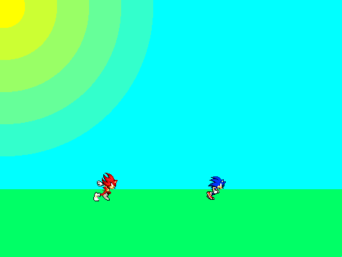 Add Yourself Running With Fire Sonic And Sonic From The Monster On Scratch