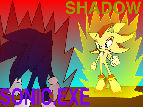 sonic shadow,sonic与shadow黑青爱情 exe vs super shadow inkscape picture by