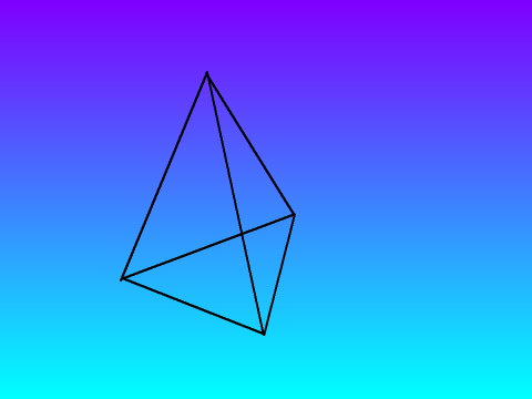 triangular,unisex rotating triangular pyramid