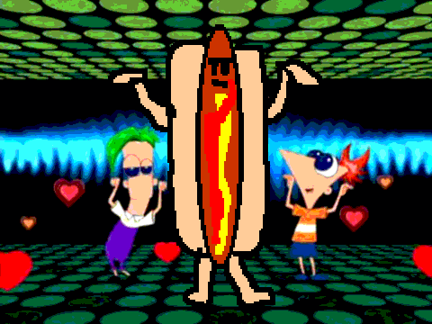 dancing hot dog car