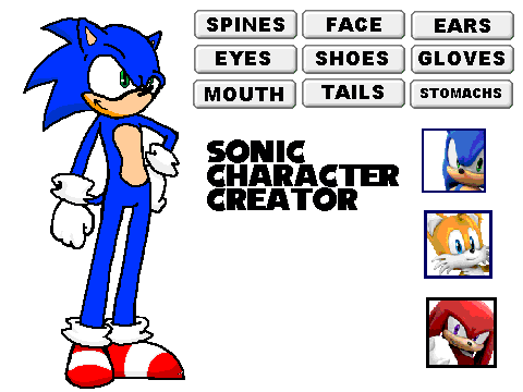 male sonic character creator