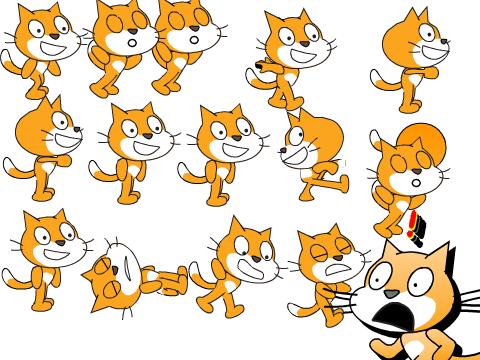 Sonic Battle Scratch Cat Sprites Improved and