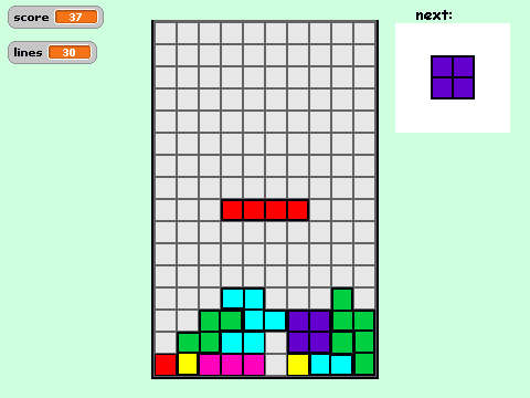 Tetris Moving Style On Scratch