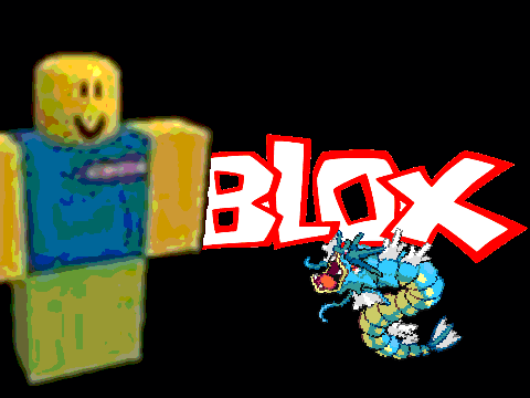 add yourself fighting a giant roblox noob