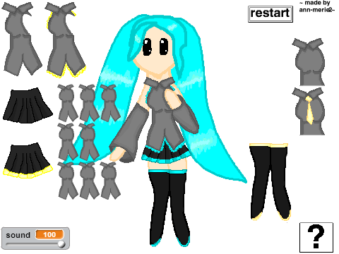 Hatsune Miku and Akita Neru dress up - Vocaloid game on Scratch