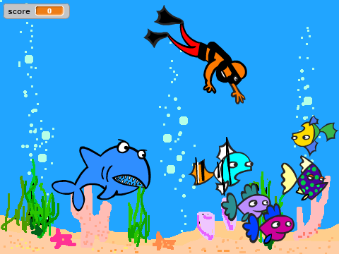 Epic Underwater Game with Highscore on Scratch