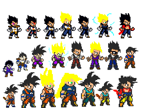 goku-gohan i vegeta sprites[1] on Scratch