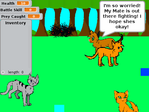 scratch warrior cat game