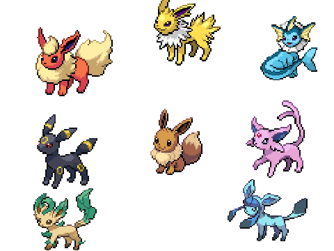 Eeveelution Sprites