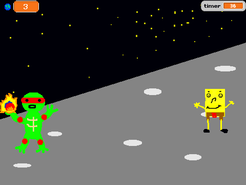 TMNT vs Spongebob, In Space on Scratch