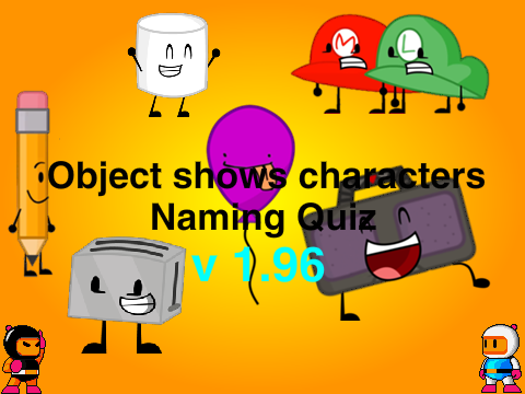 Object Shows Character Quiz MORE OBJECTS on Scratch