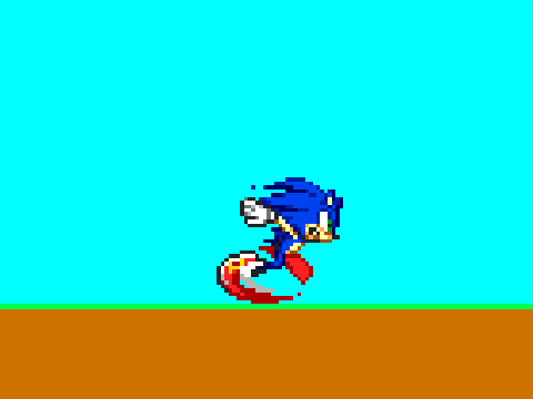 Sonic Run with Blast Effect on Scratch