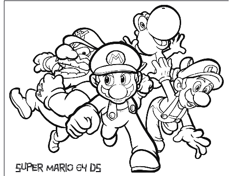 mario coloring contest