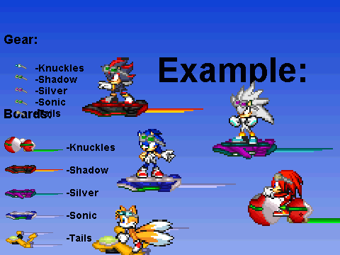 sonic riders zero gravity characters list