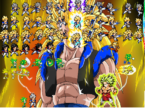 Shadic and Gogeta Sprites on Scratch