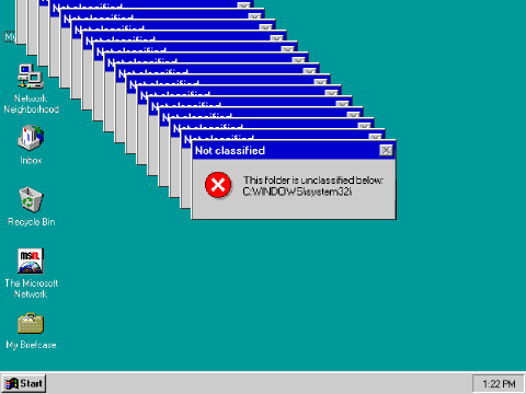 Windows 95 Crazy Error Updated on Scratch