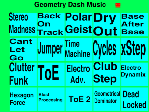 all geometry dash songs