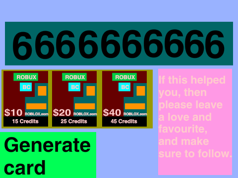 41 Tutorial 400 Robux Gift Card Code With Generate
