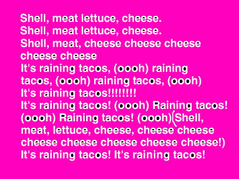 raining tacos song lyrics scratch remix based mit edu projects