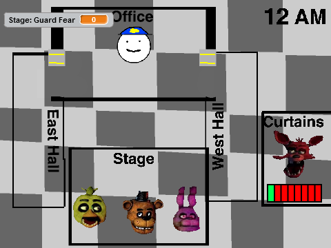 Play As Anamatronics Fnaf1 V.13 Spring addition on Scratch