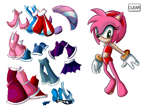 Amy Rose Dress-Up remix new stuff! remix on Scratch