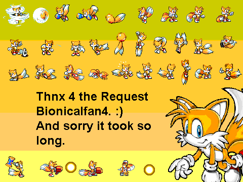 Tails Sprites remix on Scratch