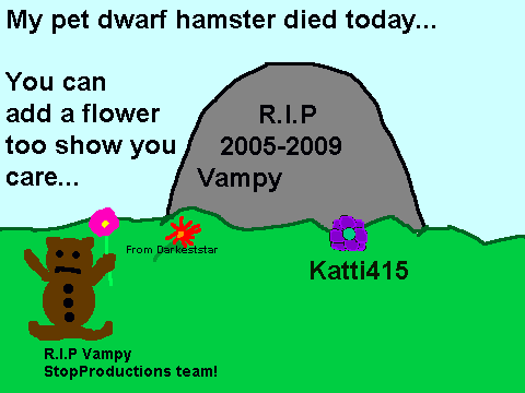 My hamster died. on Scratch