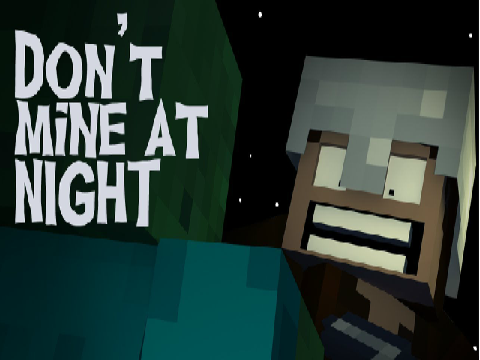 Don't mine at night Minecraft song with lyrics on Scratch