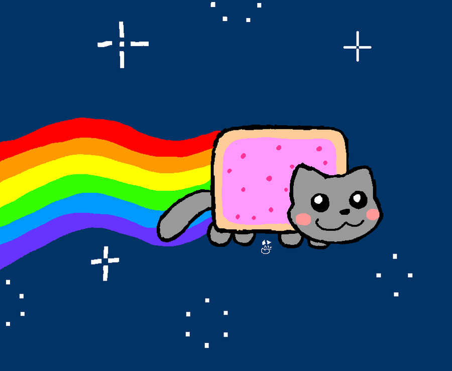 Как нарисовать cat nyan